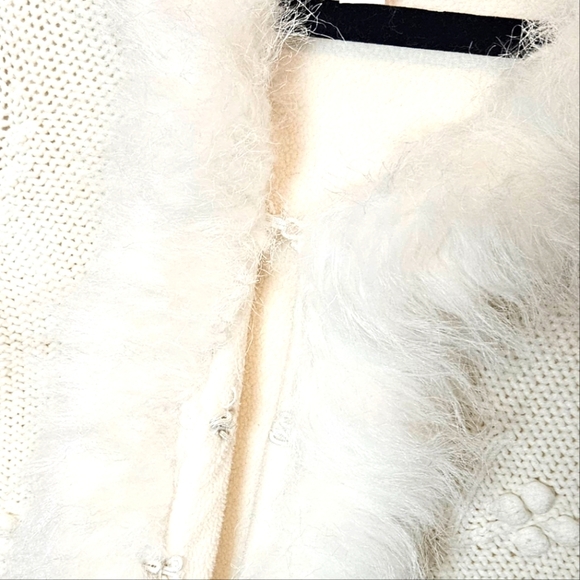 1989 Place Knitted Fleece Lined Jacket w/ Faux Fur Trim - Picture 5 of 8